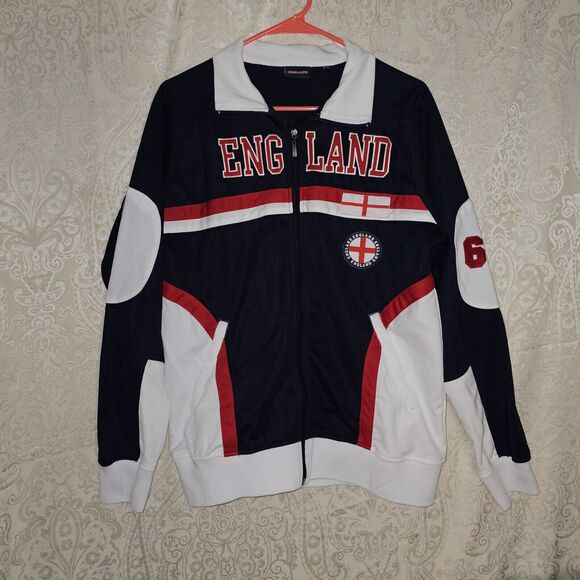 England Football Athletic Sports Jacket Mens Size Medium Soccer Fast Ship - Picture 8 of 8